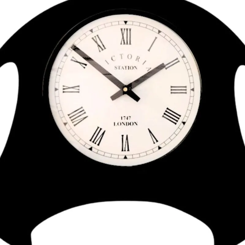 Toonora Steel Analog Wall Clock - Black media 5