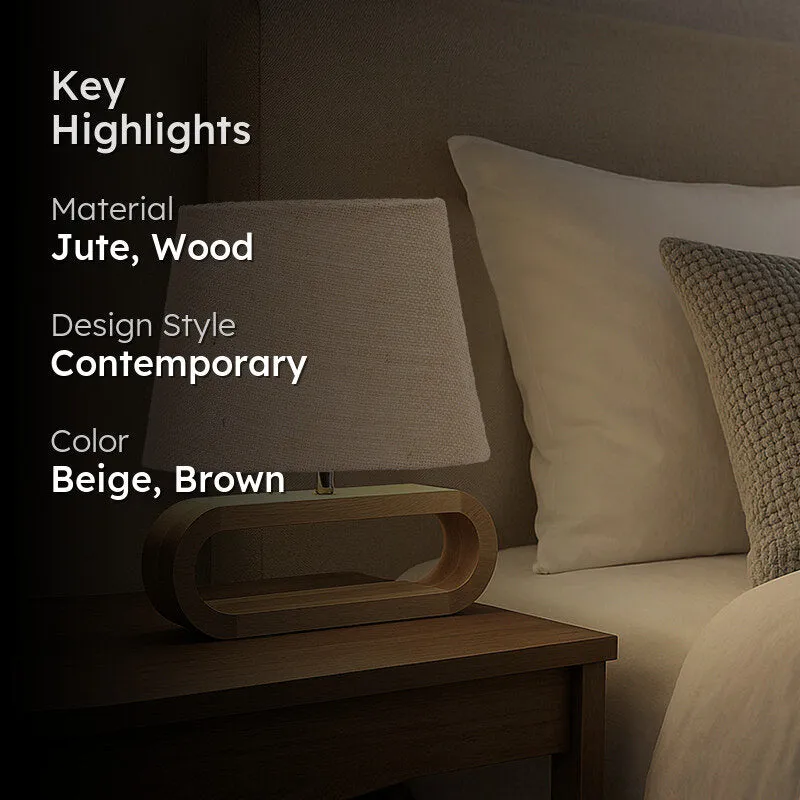 Sienna Curve Jute Table Lamp - Beige,Brown media 2