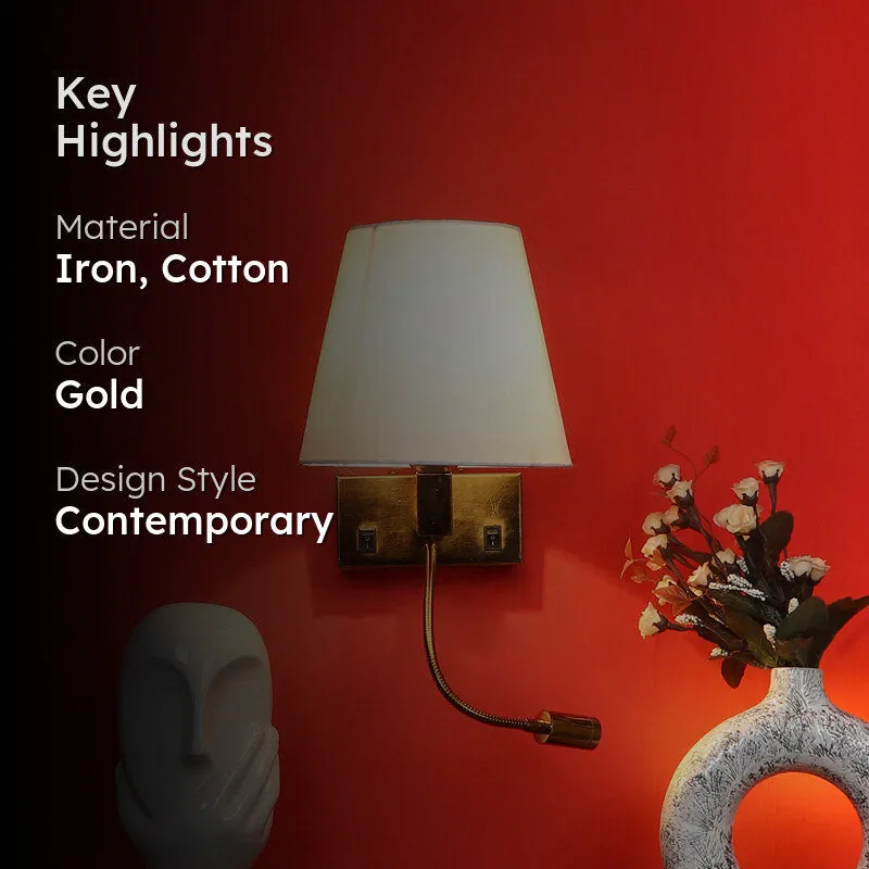 Nairobi Cotton Wall Lamp With Iron Base media 2
