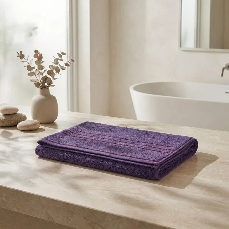 Monte Carlo Clean Wrap Pure Cotton Bath Towel - Purple media 1