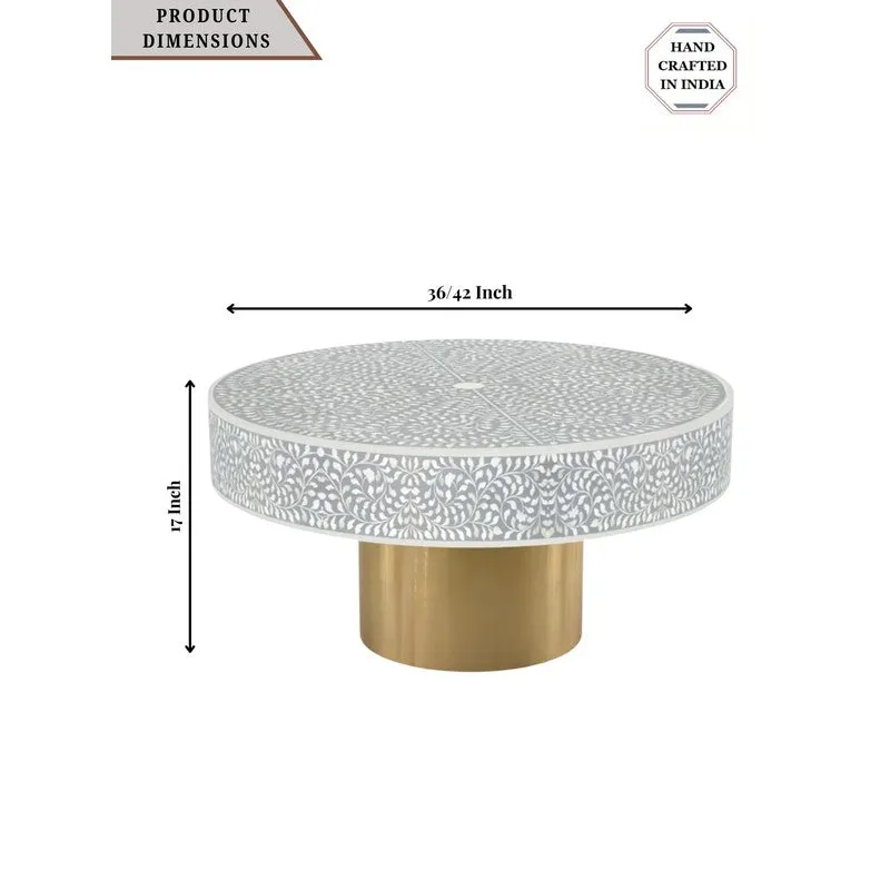 Prestyn Bone Inlay Center Table - Grey media 9