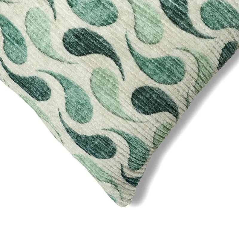 FloralDreamline Cushion Cover (Green) - Set Of Two media 4