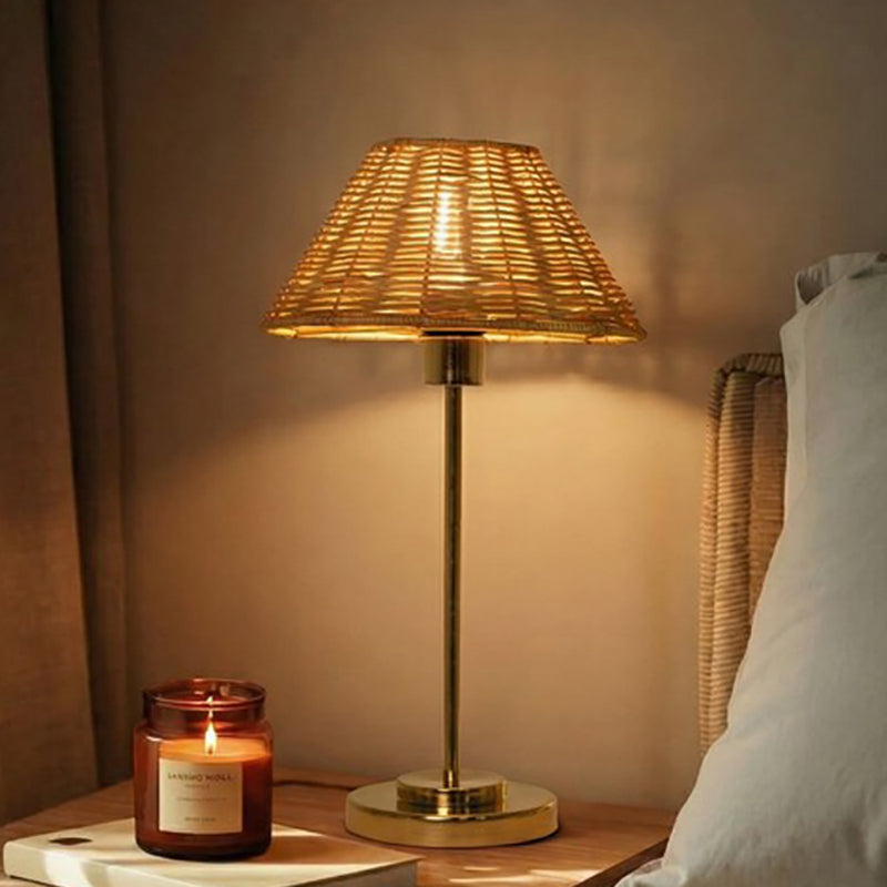Fig Living Natural Cane Lamp - Beige,Gold media 3