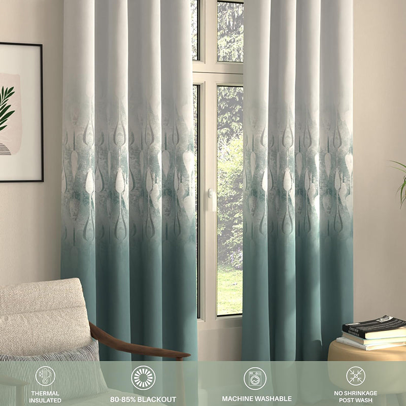 Urban Space Sea Mist Curtain (Turquoise) - Set Of Two media 4