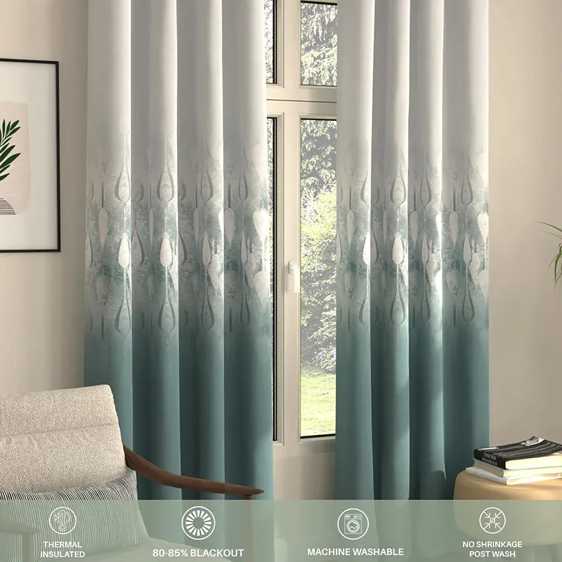 Urban Space Sea Mist Curtain (Turquoise) - Set Of Two media 4