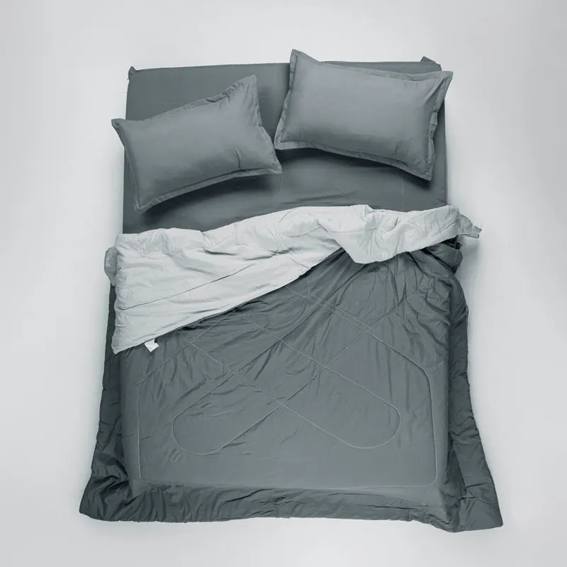 Lush Slumber Reversible Comforter (Grey) 90 GSM media 6