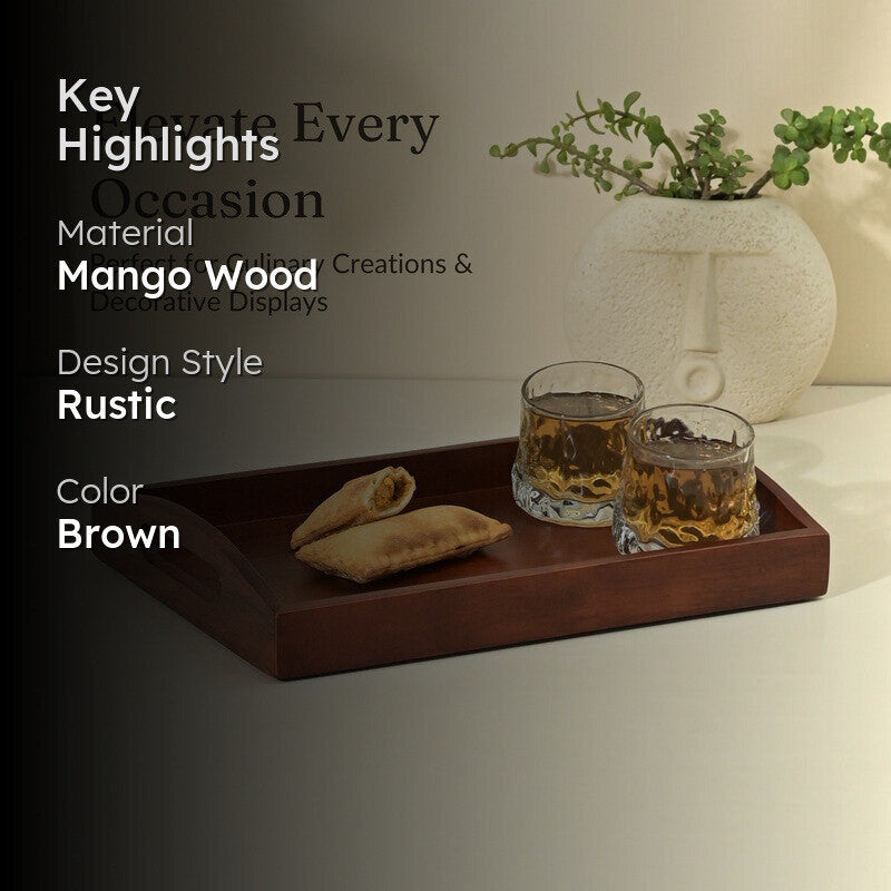 Lita Wooden Serving Tray media 2