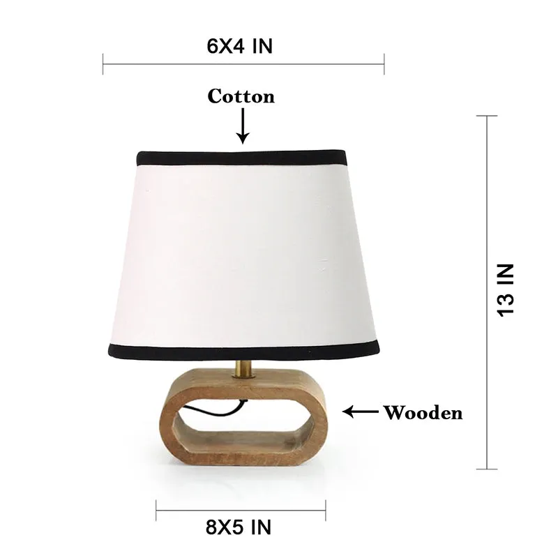 Adagio Edge Wooden Table Lamp - White,Black,Brown media 6