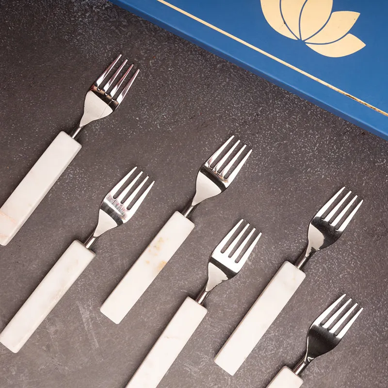 Cava Marble Fork Set - Set Of Six media 4
