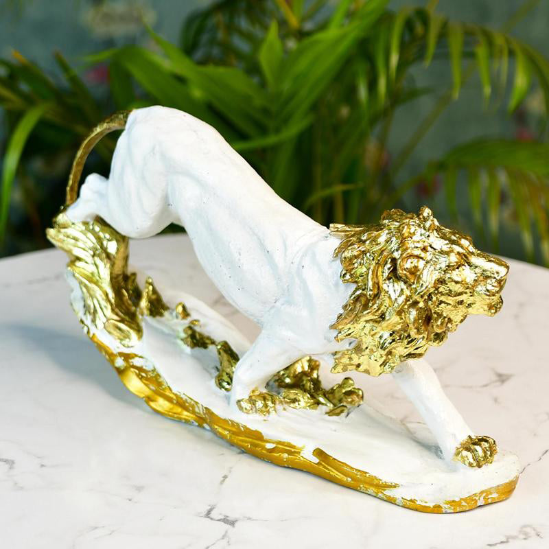 White Pristine Leo Showpiece media 5