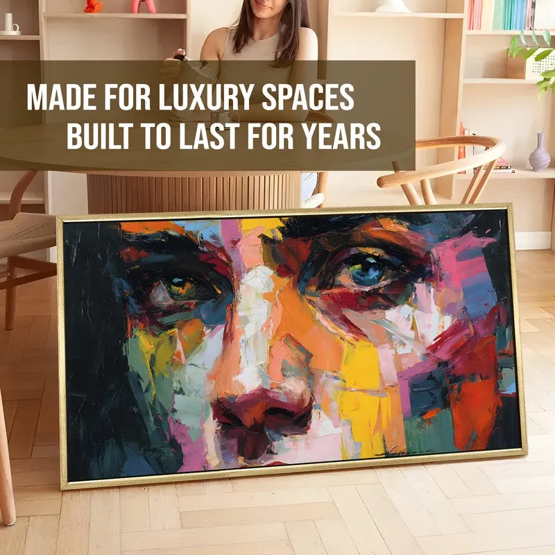 Piercing Gaze Canvas Wall Painting With Frame media 5