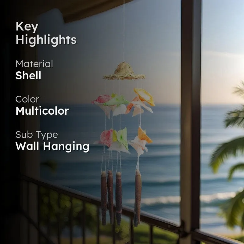 Coastal Whisper Sea Shell Windchime media 2
