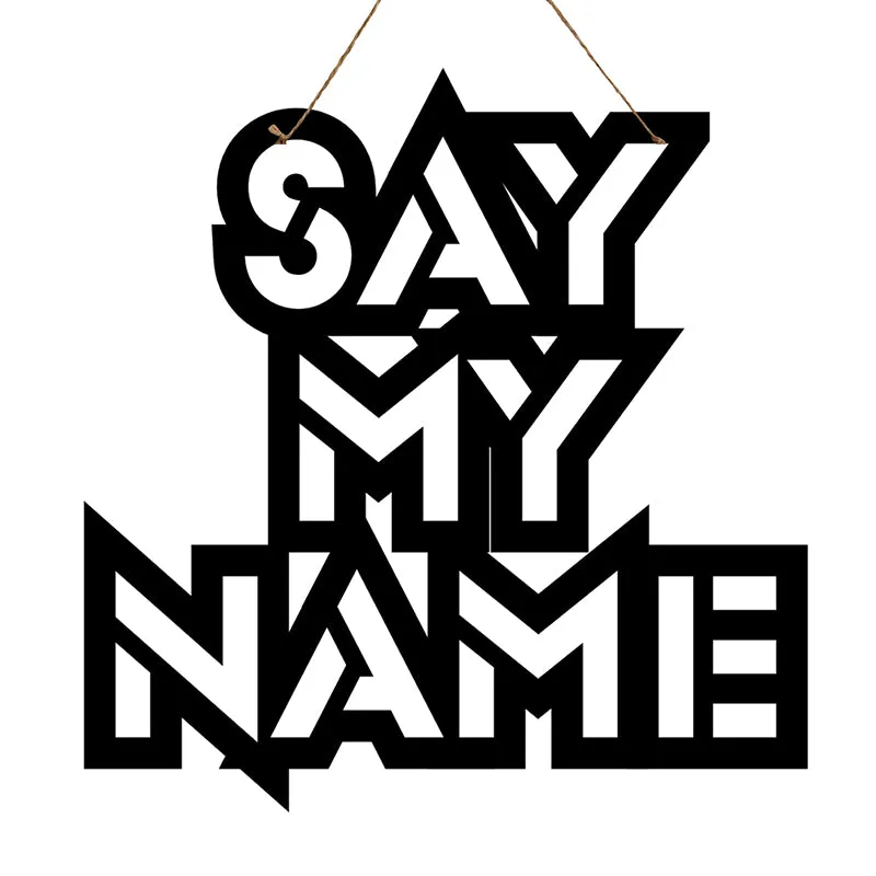 Say My Name Mild Steel Wall Accent media 3