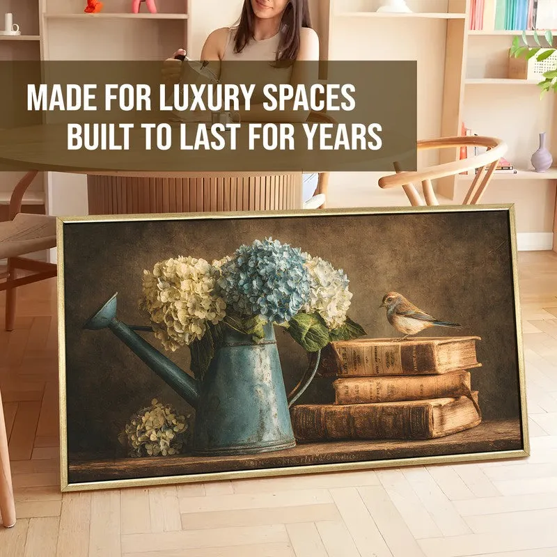 Petal Poetry Canvas Wall Painting With Frame media 5