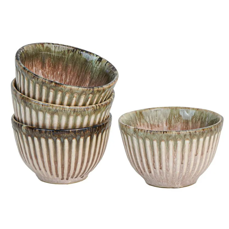 Mintora Pink Ceramic Snack Bowls (180 mL) - Set Of Four media 3