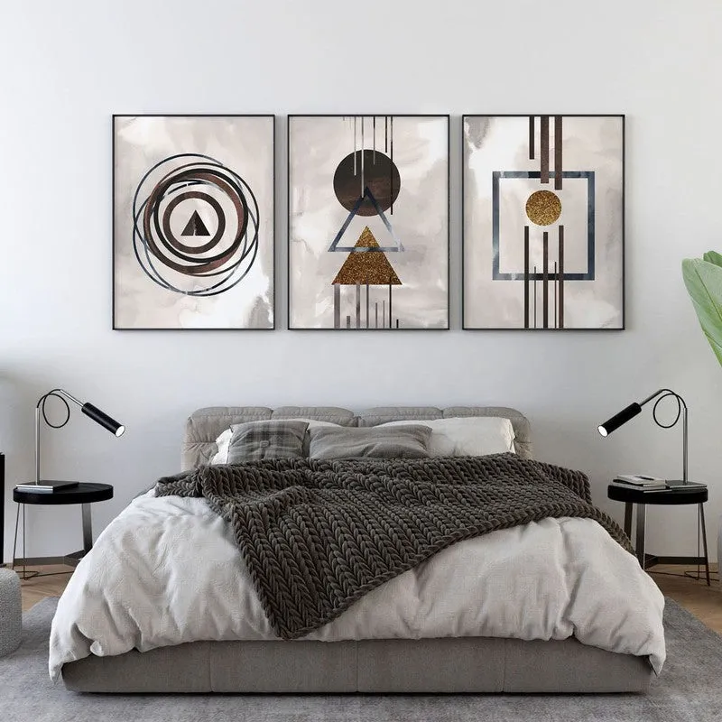 Abstract Alignments Canvas Wall Art (Black Frame) - Set Of Three media 3