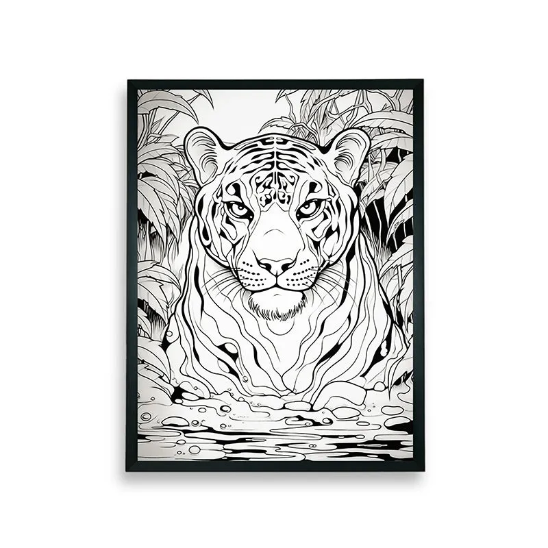 Tiger Sketch Canvas Wall Art media 7