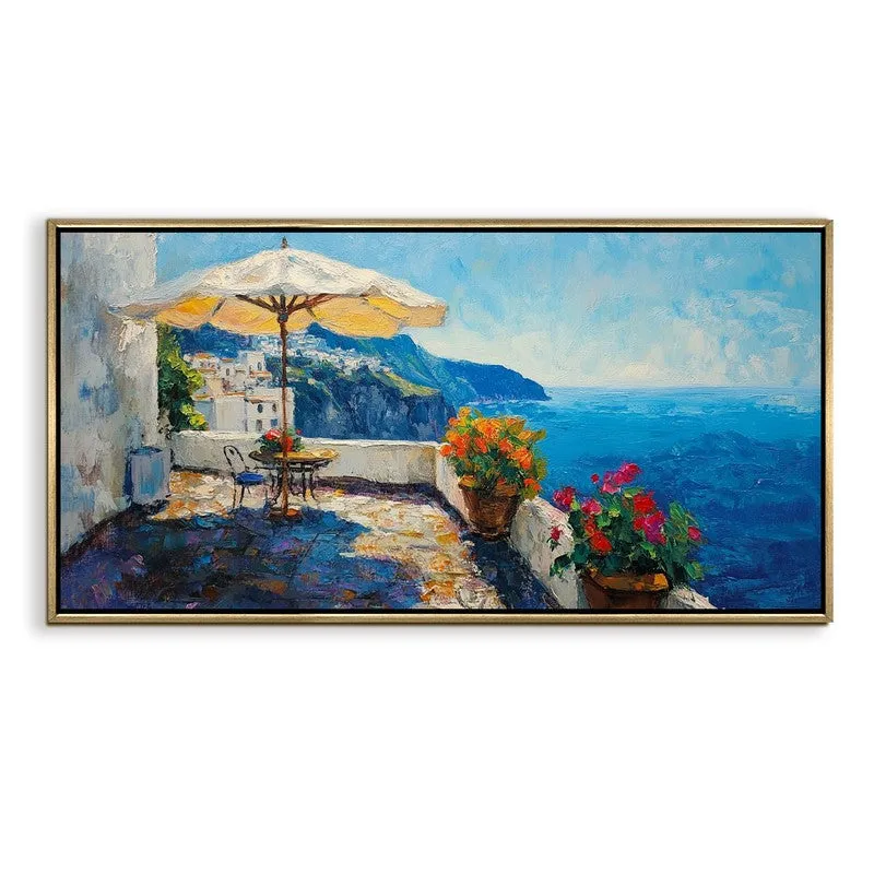 Seaward Ease Canvas Wall Painting With Frame media 3