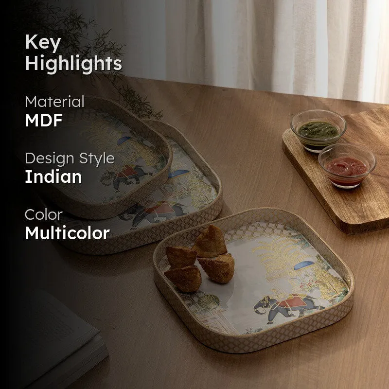 VistaWood Rectangle MDF Serving Tray - Set Of Three media 2