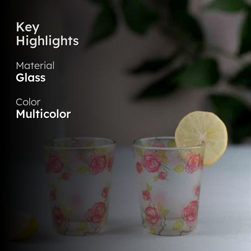 Misty Morning Roses White Frosted Shot Glass (30 ml ) - Set Of Two media 2