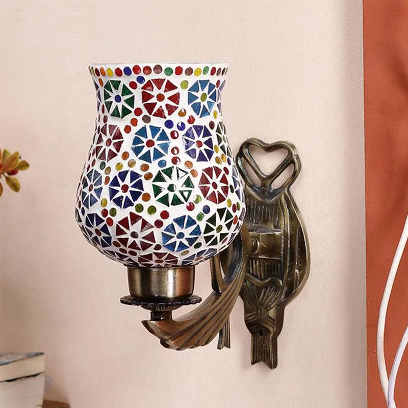 Zava Love Gleam Mosaic Glass & Metal Wall Lamp media 2