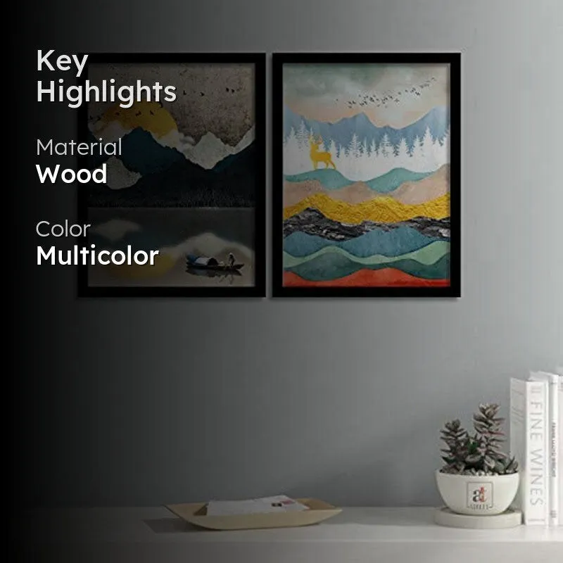 Painted Scenery Wall Art - Set Of Two media 2