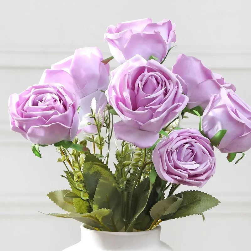 Petaluxe Rose Fabric Artificial Flower - Lilac media 6