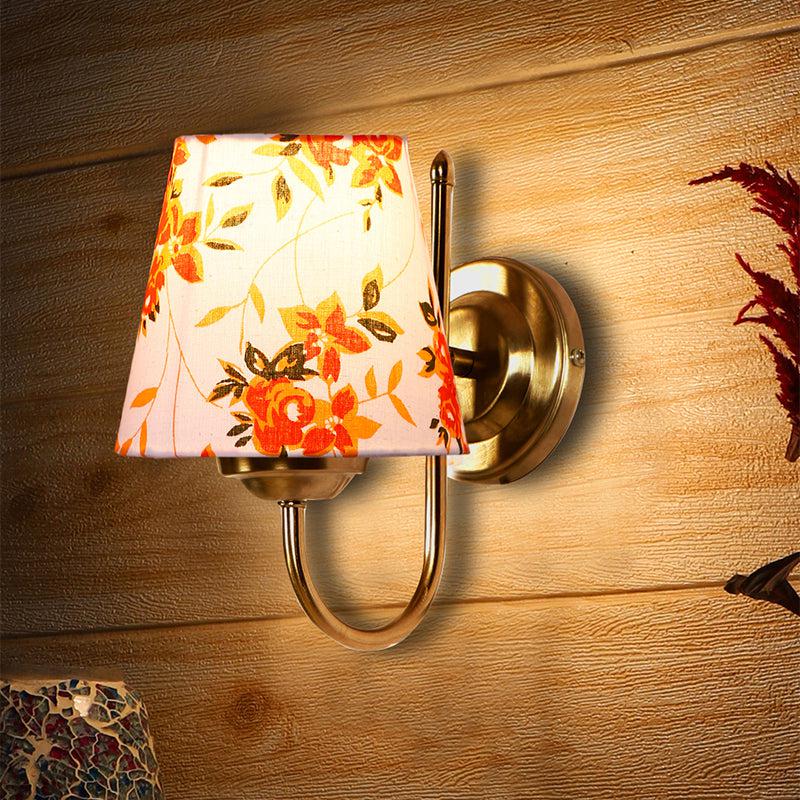 Altura Ibis Flora Conical Fabric & Metal Wall Lamp