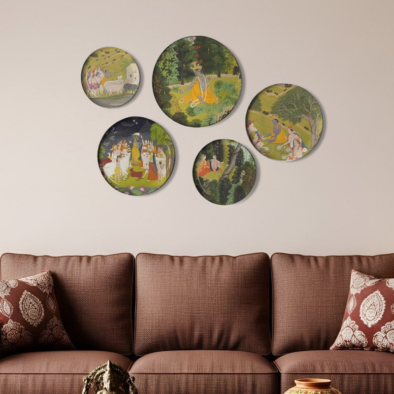 Pastoral Harmony Wall Plates - Set Of Five media 4