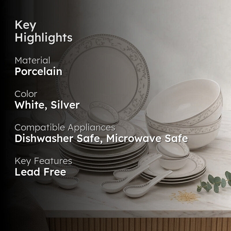 Titillating Silver Dinner Set - 33 Piece Set image 2