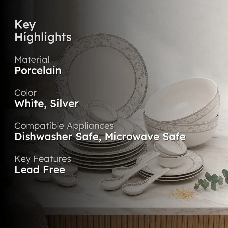 Titillating Silver Dinner Set - 33 Piece Set media 2