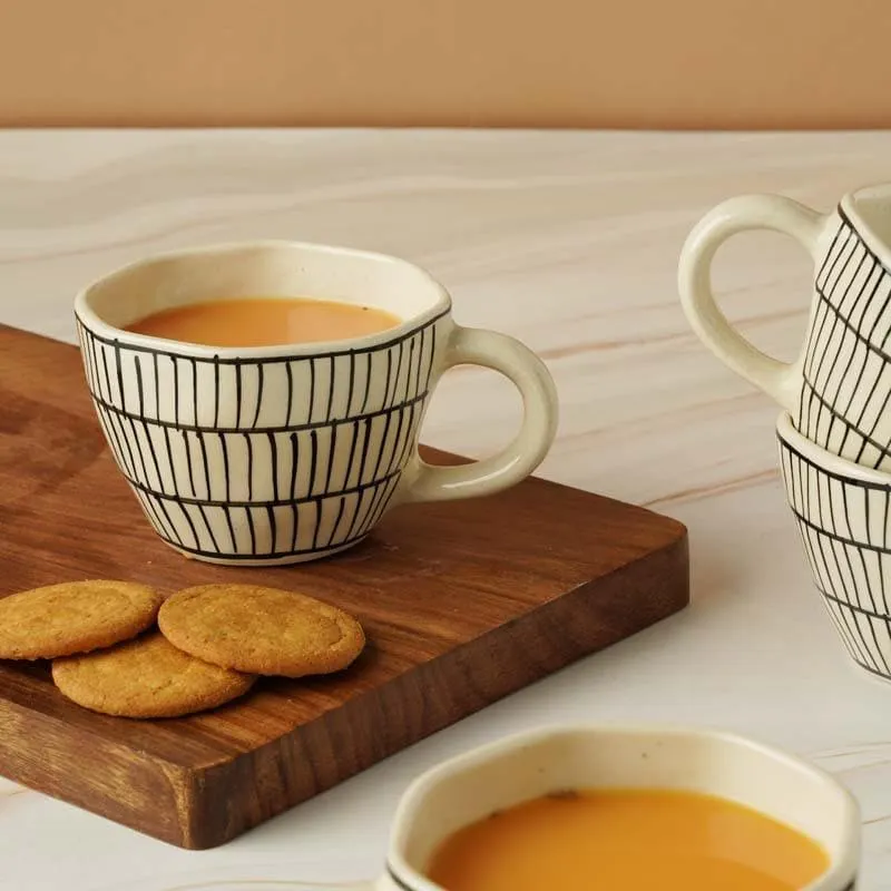 Small Ceramic Tea Cup (210 mL Each) - Set of Four media 3