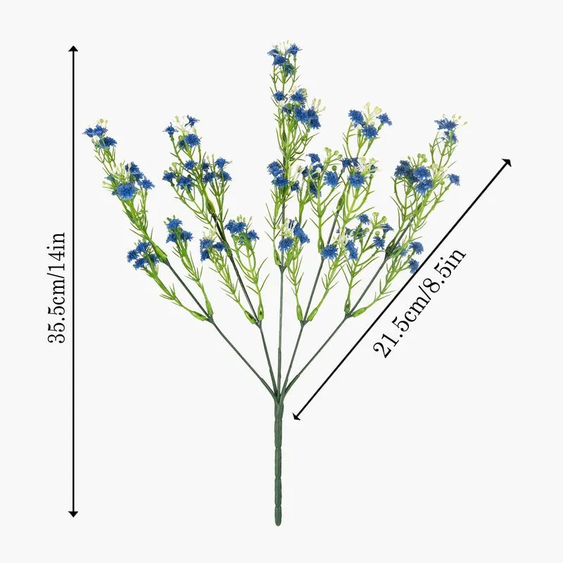 Aurevine Artificial Silk Faux Flowers (Blue,1.16 feet) - Set Of Two media 8