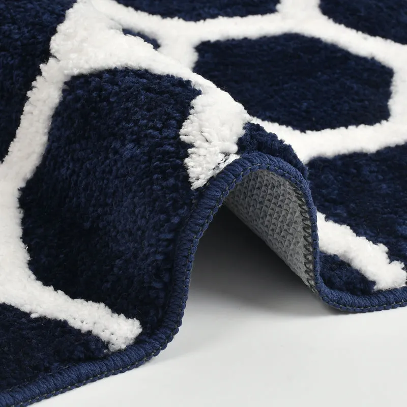 Trevona Cotton Bath Mat - Navy Blue media 7