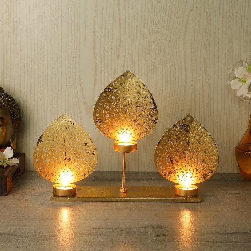 Ethnic Leafy Lure Tealight Candle Holder