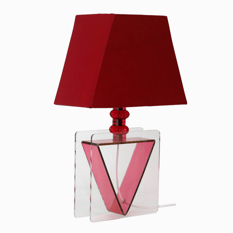 Indira Inverta Acrylic Table Lamp - Red media 4