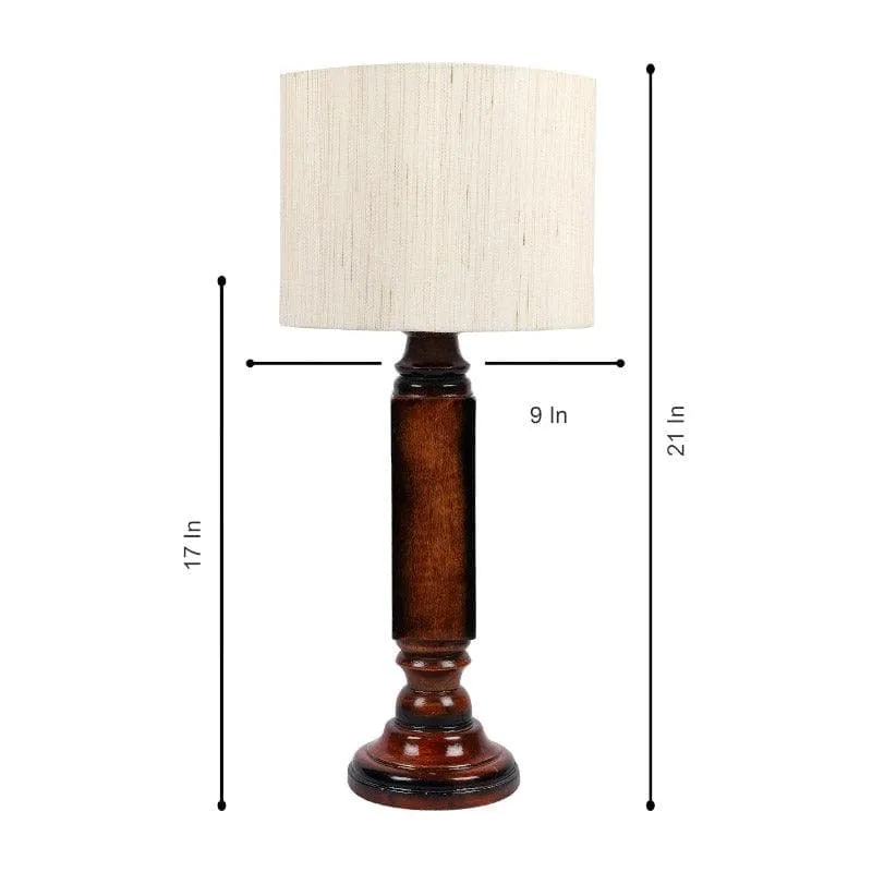 Nora Lilian Fabric Table Lamp - White,Brown media 6
