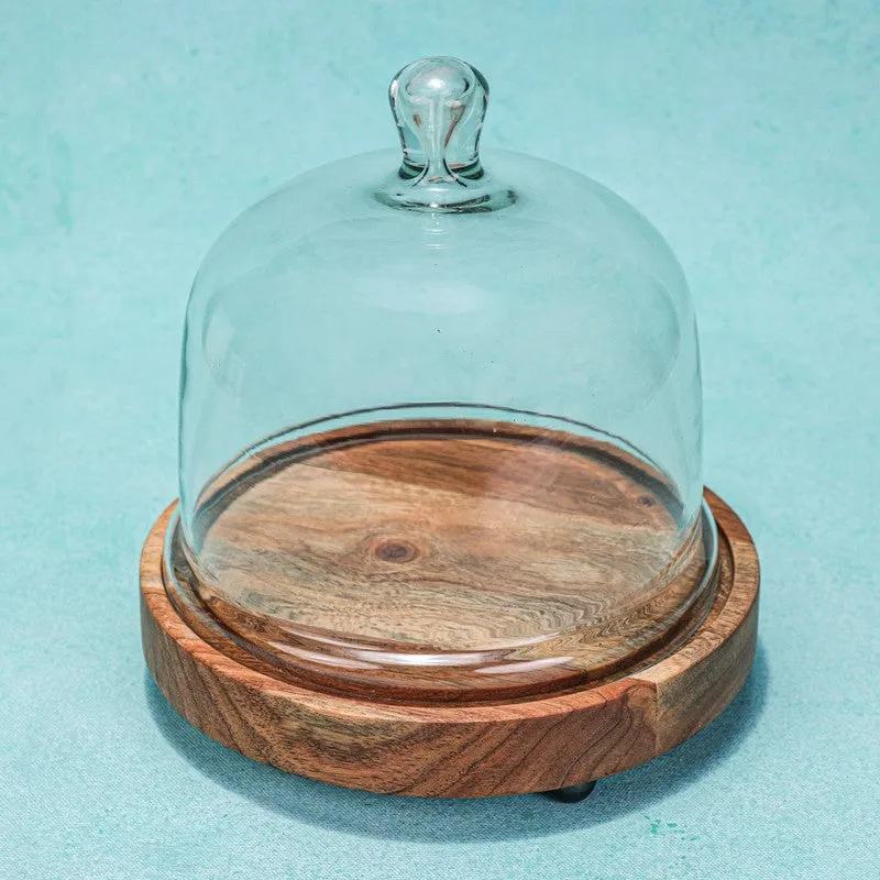 Stonewood Wood & Glass Cake Stand - Set Of Two media 3