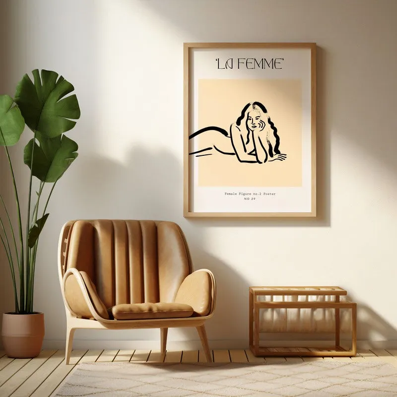 Quiet Allure Canvas Wall Painting With Brown Frame media 6