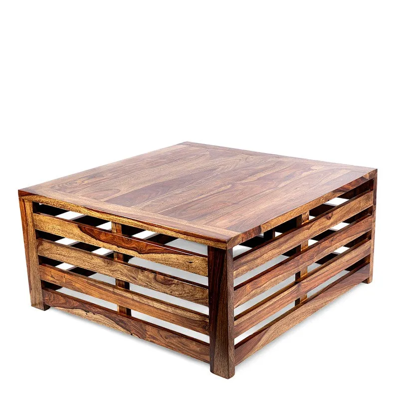 Qervo Sheesham Wooden Center Table - Dark Brown media 4