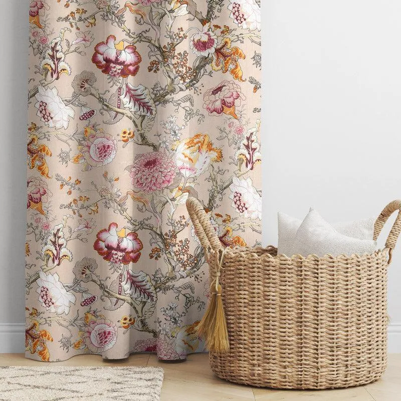 Mivaana Floral Curtain (Beige) - Set Of Two media 3