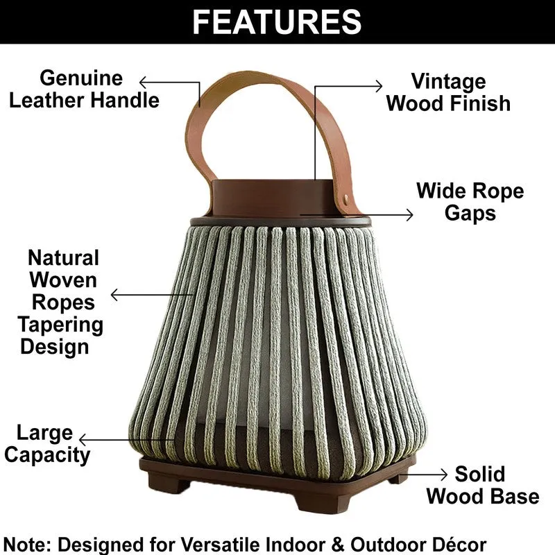 StriaGlow Bamboo Tea Light Candle Holder - Grey media 7