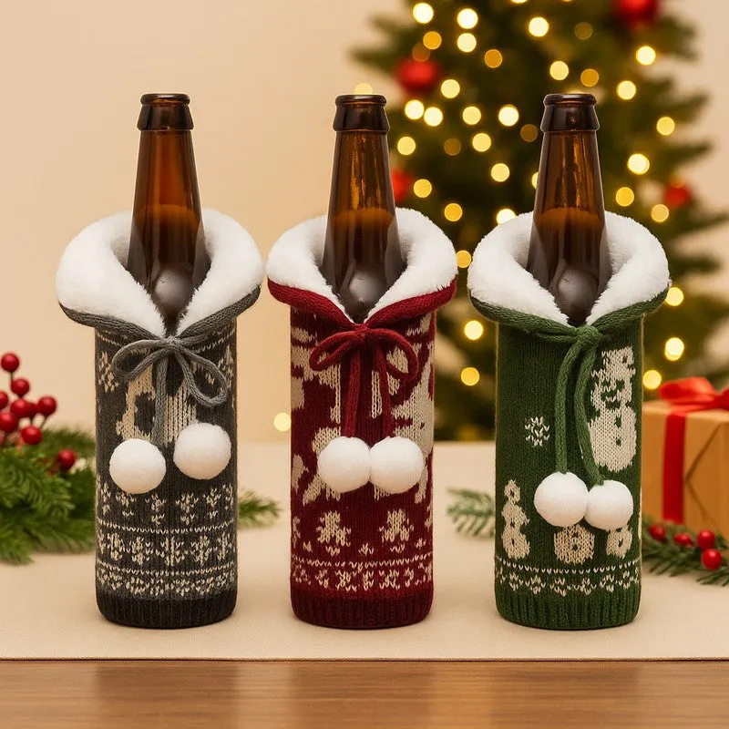 Frosty Glow Festive Bottle Christmas Ornament - Set Of Three media 3