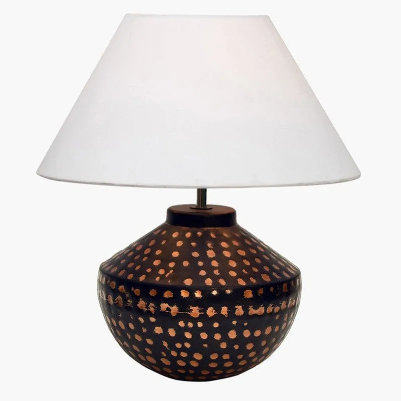 HaloBeam Innovative Metal Table Lamp - White,Brown media 3