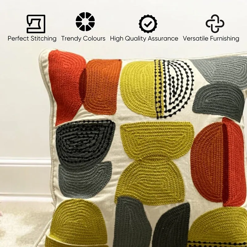 Squish Squad Tufted Cushion Cover (Multicolor) - Set Of Three media 4