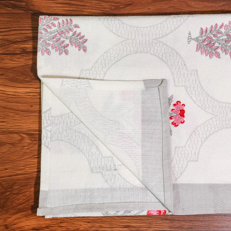 Flora Drift Cotton Hand Towel (Brown) - Set Of Two media 6