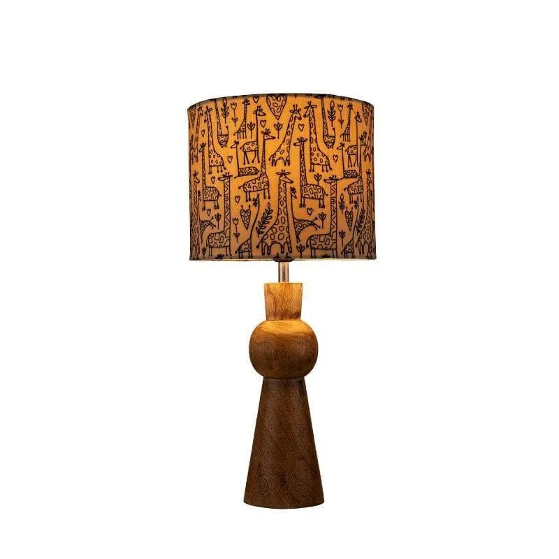 Tall Tales Skirt Stand Fabric Table Lamp - Beige,Brown media 4