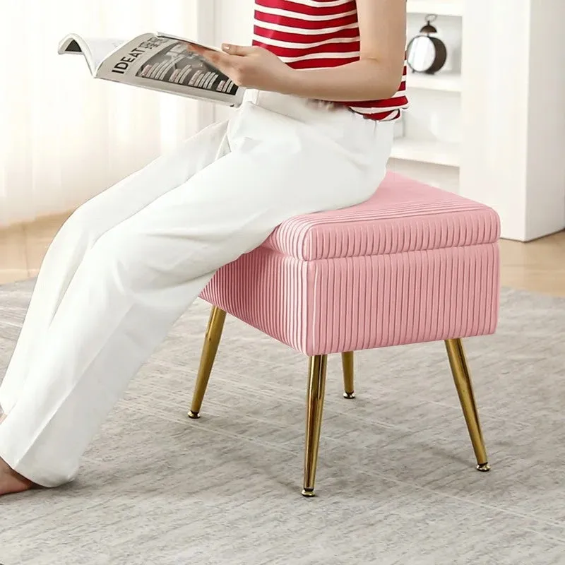 Kylen Softiq Ottoman - Pink & Gold media 3