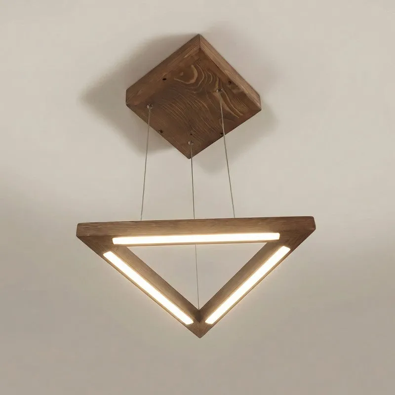 Guridon Linear LED Carved Wooden Ceiling Lamp - Brown media 4
