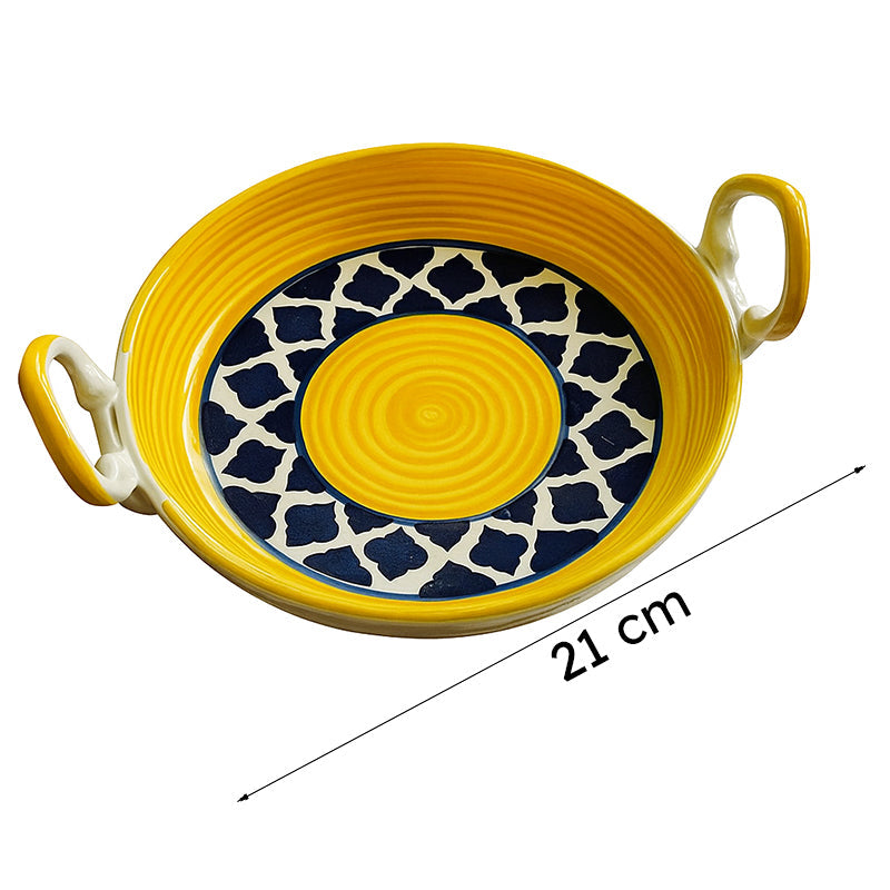 Alkina Ceramic Platter Yellow - Set of Two media 6